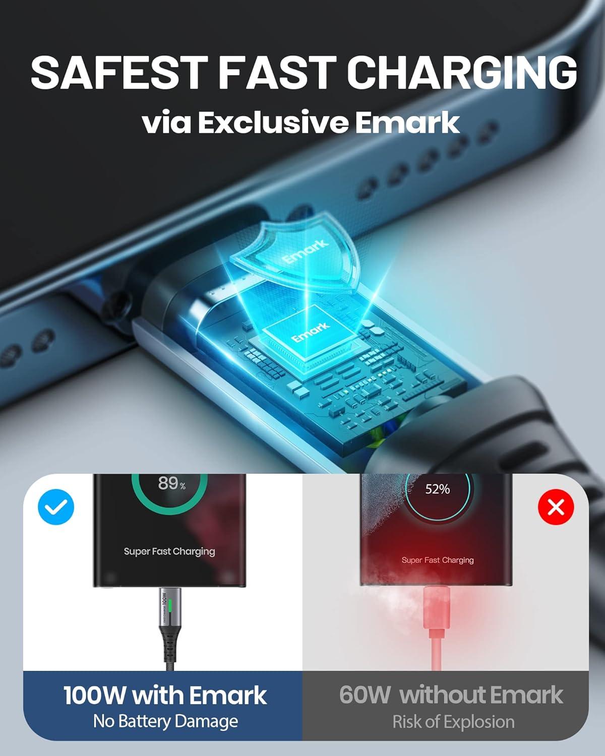 image:imageINIU 100W USB C to USB C Cable 1ft Black Short USB C Fast Charger Cable for iPhone 17 16 15 Pro Max Samsung S25 S24 Laptops MacBook iPad Air Switch etc1ft