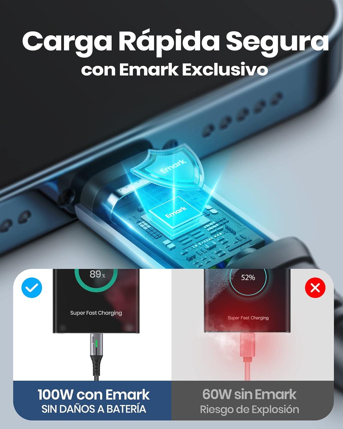 image:imageINIU USB C Cable 66ft2m 100W PD USBC to USBC Charger Cable Fast Charging Nylon Braided Type C to C Power Cord Data Cable USBC for iPad Air MacBook Pro iPhone 16 15 Samsung Galaxy S23 S22 A933ft