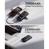 INIU 100W Power Bank, Mini Size 25000mAh High Capacity Laptop Portable Charger, USB C in&Out Tablet Powerbank, Smart Digital Display Phone Charger for iPhone 17 16 15, Samsung, iPad, MacBook, Laptop(Black)