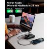 INIU 100W Power Bank, Mini Size 25000mAh High Capacity Laptop Portable Charger, USB C in&Out Tablet Powerbank, Smart Digital Display Phone Charger for iPhone 17 16 15, Samsung, iPad, MacBook, Laptop(White)