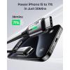 INIU 100W USB C to USB C Cable, [1ft, Black] Short USB C Fast Charger Cable for iPhone 17 16 15 Pro Max Samsung S25 S24 Laptops MacBook iPad Air Switch etc.(1ft)
