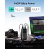 INIU 140W Power Bank, Compact 25000mAh High Capacity Laptop Portable Charger, USB C in&Out Tablet Powerbank, Smart Digital Display Phone Charger for iPhone 17 16, Samsung, iPad, MacBook, Laptop etc.(Black)