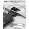 INIU 3 in 1 Wireless Charging Station, Qi2 Certified 15W Travel Charger for Apple Multiple Devices, Foldable Magnetic Wireless Charger Stand for iPhone 17 16 15 14 13 12 Series Apple Watch AirPods(Black)