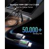 INIU Car Charger, Cigarette Lighter USB Charger Total 60W, 12V USB Socket with [1m] 100W Type C Cable Fast Charge, Car Phone Charge Adapter for iPhone 17 16 Samsung Laptops Switch 2 Car Accessories(Black)