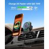INIU Car Phone Holder for Magsafe, Qi2 Certified Wireless Car Charger for Mount Dash【360°】 Phone Mount Auto Clamping Car Accessories Compatible with iPhone 17 16 15 14 13 Xs Samsung S23 etc(Black)