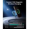 INIU Magnetic Wireless Charger, Qi2 Certified 15W Fast Mag-Safe Wireless Charging Pad with Cooling Fan, Only for iPhone 17 16 15 14 13 12 Series, AirPods, and More (Adapter Included)