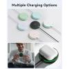 INIU Magnetic Wireless Charger Stand, Qi2 Certified 15W Mag-Safe Wireless Charging Pad with Cooling Fan, Fast Charging Pad for iPhone 17 16 15 14 13 12 Series AirPods 4 3 2 Pro (with Adapter)(White)