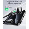 INIU USB C Cable, [6.6ft/2m] 100W PD USBC to USBC Charger Cable Fast Charging, Nylon Braided Type C to C Power Cord Data Cable USB-C for iPad Air MacBook Pro iPhone 16 15 Samsung Galaxy S23 S22 A9(3.3ft)