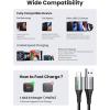 INIU USB to C Cable Fast Charging, [5 Packs, 1.6FT+3.3FT2+6.6FT2] 3.1A Type C Cords, Nylon USB-C Phone Charger Cables for iPhone 16, Samsung S21, Google, Kid, Airplane, Business, Car(2M)