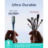 INIU USB to C Cable Fast Charging, [5 Packs, 1.6FT+3.3FT2+6.6FT2] 3.1A Type C Cords, Nylon USB-C Phone Charger Cables for iPhone 16, Samsung S21, Google, Kid, Airplane, Business, Car(3 Packs)