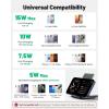 INIU Wireless Charger, 15W Fast Qi Certified Wireless Charging Station with Sleep-Friendly Adaptive Light Compatible with iPhone 17 16 15 14 13 12 Pro Max Samsung Galaxy S25 S24 S23 Note 20 Google etc(Black)