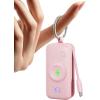 INIU Portable Charger, 5000mAh Power Bank for Apple Watch, 20W PD Fast Charging with Built-in USB C Cable, Flight-Safe Travel Essential Battery Pack for Apple Watch Ultra 11 10 SE, iPhone Air 17 16 15(Pink)