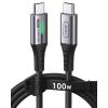 INIU USB C Cable, [6.6ft/2m] 100W PD USBC to USBC Charger Cable Fast Charging, Nylon Braided Type C to C Power Cord Data Cable USB-C for iPad Air MacBook Pro iPhone 16 15 Samsung Galaxy S23 S22 A9(3.3ft)
