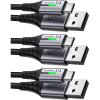 INIU USB to C Cable Fast Charging, [5 Packs, 1.6FT+3.3FT2+6.6FT2] 3.1A Type C Cords, Nylon USB-C Phone Charger Cables for iPhone 16, Samsung S21, Google, Kid, Airplane, Business, Car(3 Packs)