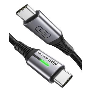 INIU 100W USB C to USB C Cable, [1ft, Black] Short USB C Fast Charger Cable for iPhone 17 16 15 Pro Max Samsung S25 S24 Laptops MacBook iPad Air Switch etc.(1ft)