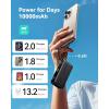 INIU 3-in-1 Portable Charger, 10000mAh 30W Fast Charging Power Bank, Built-in USB C Cable and Foldable AC Plug, Travel Essentials Battery Pack for iPhone 17 16 15, Samsung S25 S24, MacBook, and More(Black)