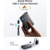 INIU Magnetic Portable Charger, Ultra Slim Qi2 Certified 10000mAh 45W Fast Charging Power Bank, Wireless Battery Pack with Foldable Stand, Phone Charger Only for iPhone 16/15/14/13/12 Series, Purple(Black)