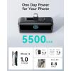 INIU Mini Portable Charger, 5500mAh Power Bank with Build-in USB-C Connector, 22.5W PD Fast Charging USB C in&Out Battery Pack, External Phone Charger for iPhone 17 16 15, Samsung S24 S23, Google etc(Black)