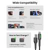 INIU USB C Cable, 5-Pack [1.6/3.3/6.6 ft] 3.1A Fast Charging Type C Cord, Nylon Braided USB A to USB-C Phone Charger Cable for iPhone 16 15 Series Samsung Galaxy S21 S20 S10 Google Pixel 7 6 etc(3 Packs)