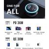 INIU USB C Car Charger, 66W USB-C & USB-A Fast Charging Cigarette Lighter Adapter, Car Power Adapter PD QC3.0 Mini Car Phone Charger, for iPhone 17 16 15 Pro Max Samsung Galaxy S25 S24 S23, iPad Pro(Black)