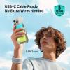 INIU 45W Power Bank, Fast Charging Portable Charger with Built-in USB C Cable, 10000mAh Small Type C Powerbank, Battery Pack for iPhone 17 16 15 14, iPad, Samsung S25 S24 etc Travel Camping Essentials(Cyan)