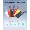 INIU 45W Power Bank, Fast Charging Portable Charger with Built-in USB C Cable, 10000mAh Small Type C Powerbank, Battery Pack for iPhone 17 16 15 14, iPad, Samsung S25 S24 etc Travel Camping Essentials(Red)