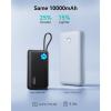 INIU 45W Power Bank, Fast Charging Portable Charger with Built-in USB C Cable, 10000mAh Small Type C Powerbank, Battery Pack for iPhone 17 16 15 14, iPad, Samsung S25 S24 etc Travel Camping Essentials(Red)