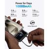 INIU 45W Power Bank, Slimmest 10000mAh Portable Charger with Built in USB-C Cable, Fast Charging USB C in&Out Battery Pack, Travel External Phone Charger for iPhone 17 16 15 Samsung S24 S23 Google etc(White)
