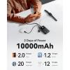 INIU Small Portable Charger, 45W PD Fast Charging 10000mAh Power Bank, Battery Pack with Attached USB C Cable, Travel Essentials Powerbank for iPhone 17 16 15 14 Pro Air, Xiaomi, Samsung S25 S24 etc(Black)
