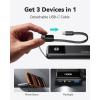 INIU Small Portable Charger, 45W PD Fast Charging 10000mAh Power Bank, Battery Pack with Attached USB C Cable, Travel Essentials Powerbank for iPhone 17 16 15 14 Pro Air, Xiaomi, Samsung S25 S24 etc(Black)