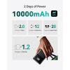 INIU Small Portable Charger, 45W PD Fast Charging 10000mAh Power Bank, Battery Pack with Attached USB C Cable, Travel Essentials Powerbank for iPhone 17 16 15 14 Pro Air, Xiaomi, Samsung S25 S24 etc(Black2)