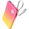 INIU 45W Power Bank, Fast Charging Portable Charger with Built-in USB C Cable, 10000mAh Small Type C Powerbank, Battery Pack for iPhone 17 16 15 14, iPad, Samsung S25 S24 etc Travel Camping Essentials(Pink)