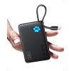 INIU 45W Power Bank, Fast Charging Portable Charger with Built-in USB C Cable, 10000mAh Small Type C Powerbank, Battery Pack for iPhone 17 16 15 14, iPad, Samsung S25 S24 etc Travel Camping Essentials(Black)