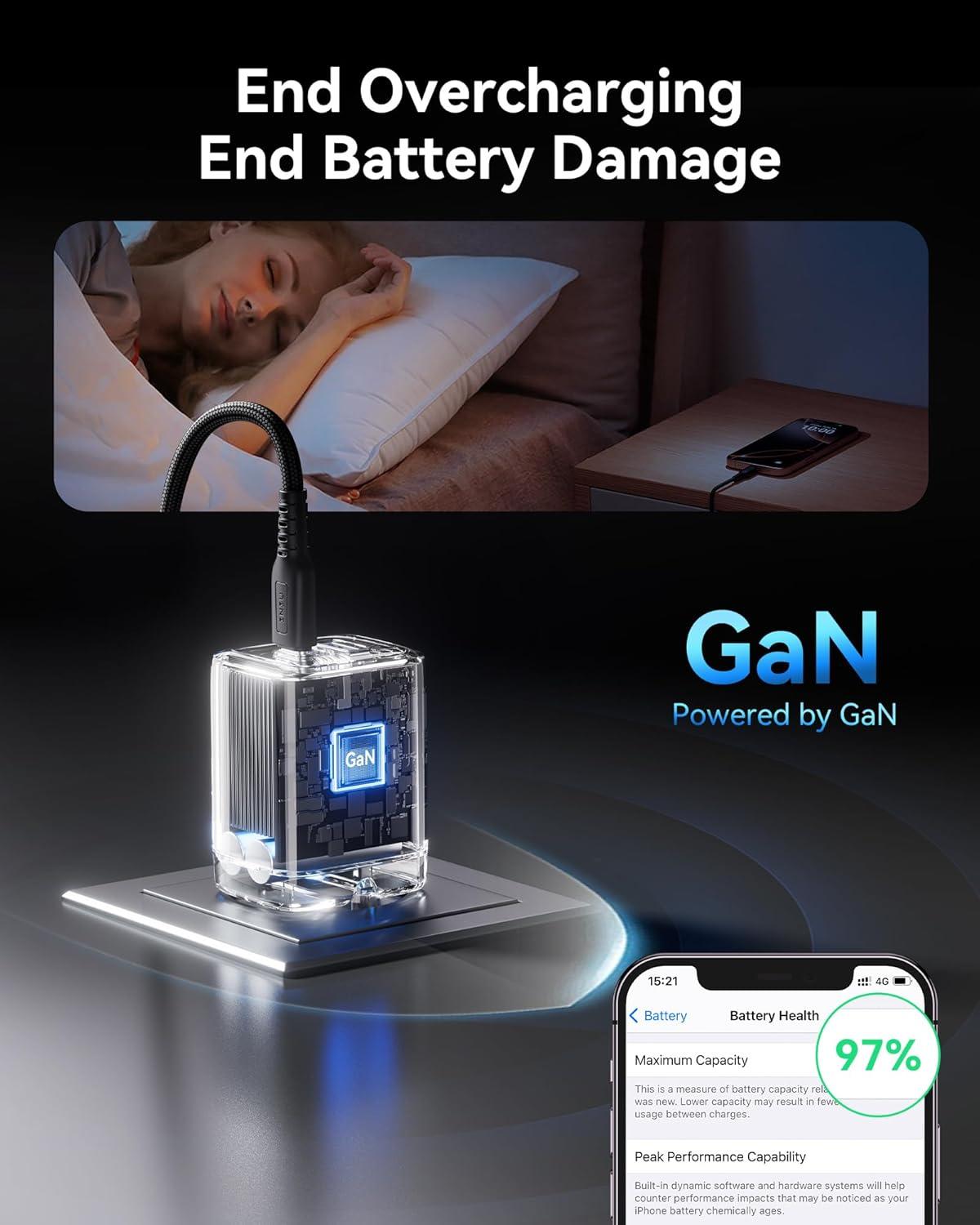 image:imageINIU USB C Charger Block 2Pack 30W PD Fast Charging USBC USBA 16 15 Charger with Foldable Plug GaN Tech Type C Power Adapter for 16 15 Pro Max Samsung S25 S24 iPad Pro etc