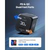 INIU USB C Charger, 30W PD QC 3.0 Dual Port Type C Fast Charging Compact Charger Block with Foldable Plug for iPhone 16 15 Pro Max Samsung S24 S23 Note 20 iPad Pro Google AirPods etc