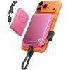 INIU for MagSafe Portable Charger, Qi2 Certified, Slimmest 45W 10000mAh Magnetic Power Bank, with USB C Cable & Stand, Fast Charging Battery Pack for iPhone 16 15 14 13 12 Only, Pink(Hot Pink)