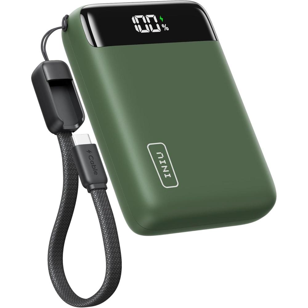 image:imageINIU Portable Charger Smallest 225W 20000mAh USB C in amp Out Power Bank Fast Charging PD 30QC 40 LED Display Phone Battery Pack Compatible with iPhone 17 16 15 14 Pro Samsung S24 Google BeigeGreen