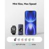 INIU 3-in-1 Portable Charger, 5000mAh Power Bank with Watch Charger & Built-in Cable, Compact 20W Fast Charging Battery Pack, Key Chain & Travel Essential for iPhone 16 15, Apple Watch, AirPods, etc(Blue)