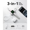 INIU 3-in-1 Portable Charger, 5000mAh Power Bank with Watch Charger & Built-in Cable, Compact 20W Fast Charging Battery Pack, Key Chain & Travel Essential for iPhone 16 15, Apple Watch, AirPods, etc(White)