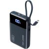 INIU 45W Portable Charger, Smallest 20000mAh Power Bank with Build in USB-C Cable, Fast Charging USB C in&Out Battery Pack, Travel Phone Charger for iPhone 17 16 15 Air Samsung S25 S24 Google, Green(Blue)