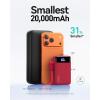 INIU Portable Charger, Smallest 22.5W 20000mAh USB C in & Out Power Bank Fast Charging, PD 3.0+QC 4.0 LED Display Phone Battery Pack Compatible with iPhone 17 16 15 14 Pro Samsung S24 Google, Beige(Red)