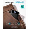 INIU Portable Charger, Smallest 22.5W 20000mAh USB C in & Out Power Bank Fast Charging, PD 3.0+QC 4.0 LED Display Phone Battery Pack Compatible with iPhone 17 16 15 14 Pro Samsung S24 Google, Beige(Black)