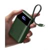 INIU 45W Portable Charger, Smallest 20000mAh Power Bank with Build in USB-C Cable, Fast Charging USB C in&Out Battery Pack, Travel Phone Charger for iPhone 17 16 15 Air Samsung S25 S24 Google, Green(Green)
