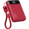 INIU Portable Charger, Smallest 22.5W 20000mAh USB C in & Out Power Bank Fast Charging, PD 3.0+QC 4.0 LED Display Phone Battery Pack Compatible with iPhone 17 16 15 14 Pro Samsung S24 Google, Beige(Red)