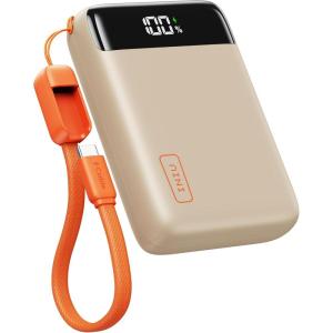 INIU Portable Charger, Smallest 22.5W 20000mAh USB C in & Out Power Bank Fast Charging, PD 3.0+QC 4.0 LED Display Phone Battery Pack Compatible with iPhone 17 16 15 14 Pro Samsung S24 Google, Beige(Beige)