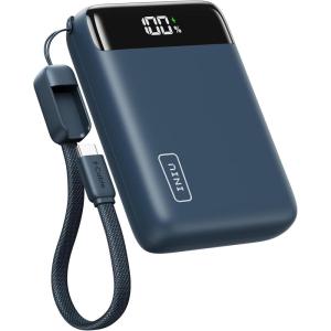 INIU Portable Charger, Smallest 22.5W 20000mAh USB C in & Out Power Bank Fast Charging, PD 3.0+QC 4.0 LED Display Phone Battery Pack Compatible with iPhone 17 16 15 14 Pro Samsung S24 Google, Beige(Blue)