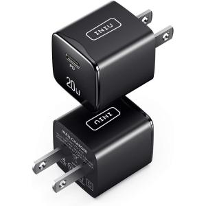 USB C Charger, [2 Pack] INIU 20W Fast Wall Charger for iPhone Power Adapter Mini Type C Quick Charging Plug for iPhone 15 14 13 12 11 Mini Pro Max X Samsung Galaxy Google Pixel iPad Airpods Pro, etc